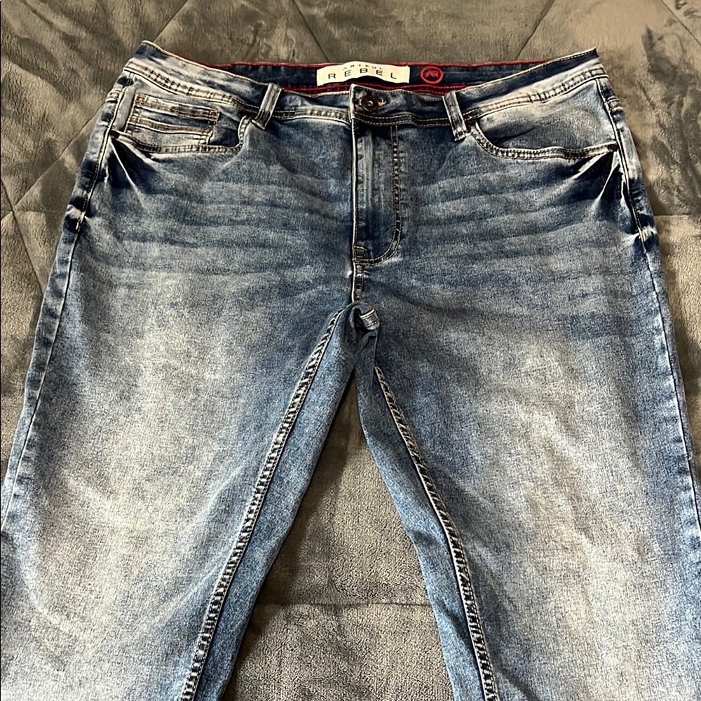 Rebel Blue Relaxed Jeans with Vintage Wash